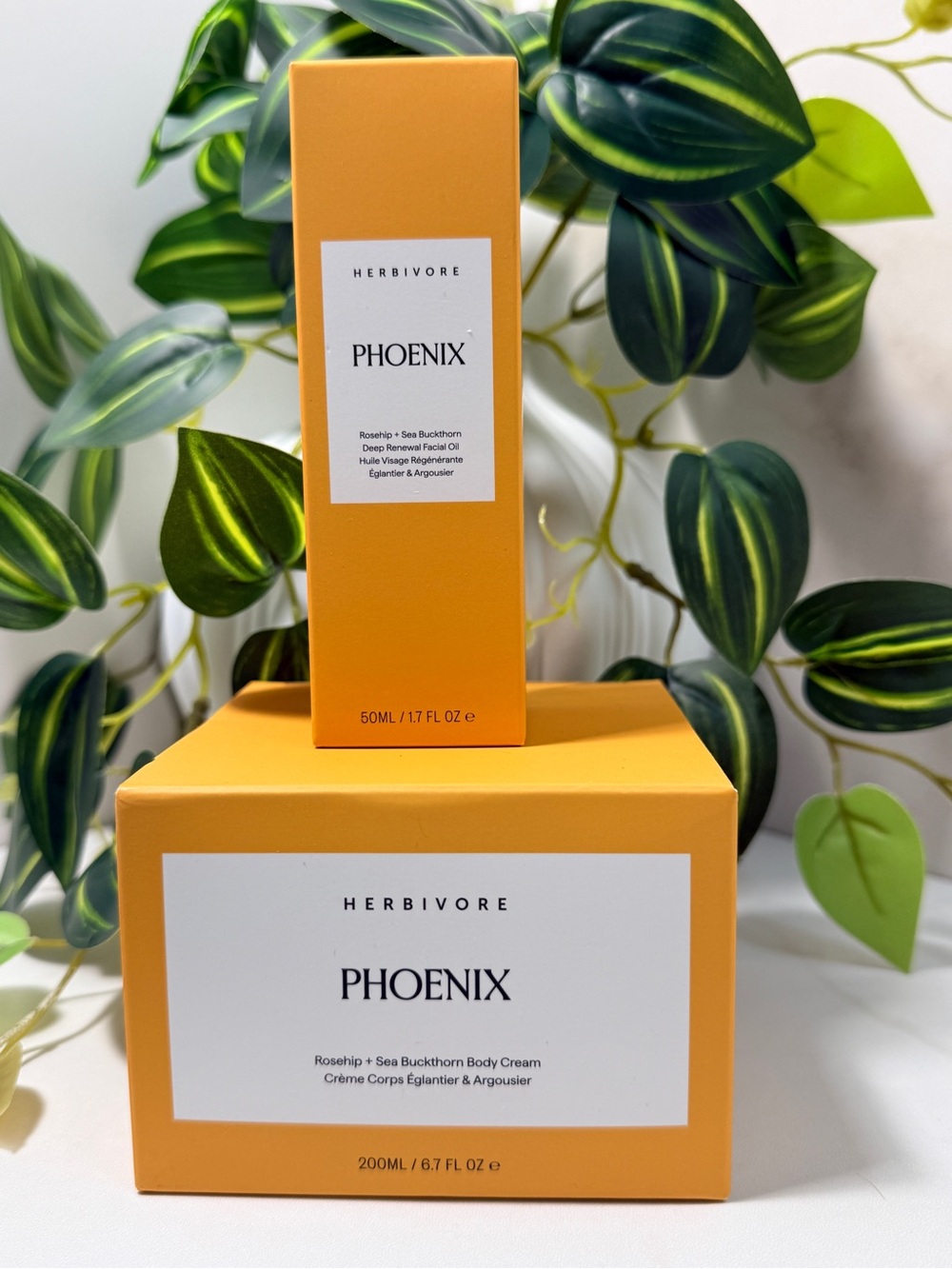 Herbivore Phoenix Rosehip Facial Oil + Body Cream Set NEW